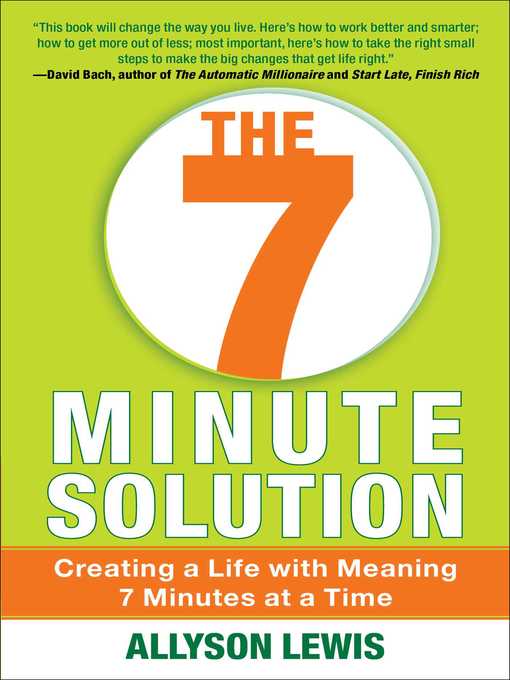 Cover image for The 7 Minute Solution
